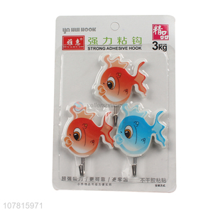 Cute Fish Design Strong Adhesive Hook Multipurpose Hook