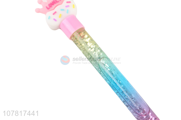 Cute design funny quicksand gel pen for stationery