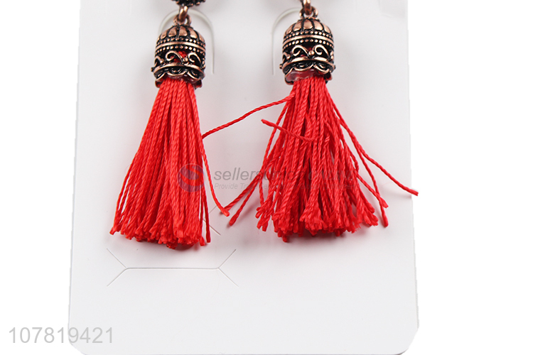 Wholesale bohemian tassel earrings vintage national style earrings