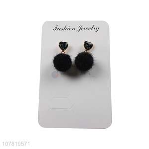 New arrival personalized fashionable versatile pompom drop earrings