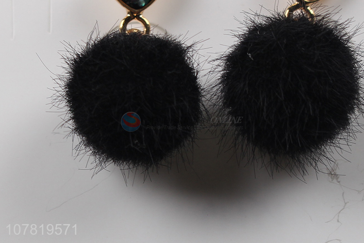 New arrival personalized fashionable versatile pompom drop earrings