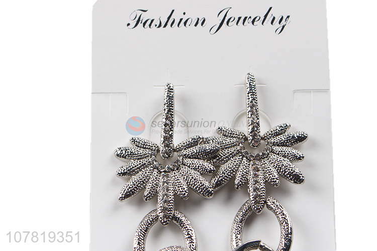 New design high-end luxury diamond-encrusted exaggerated earrings