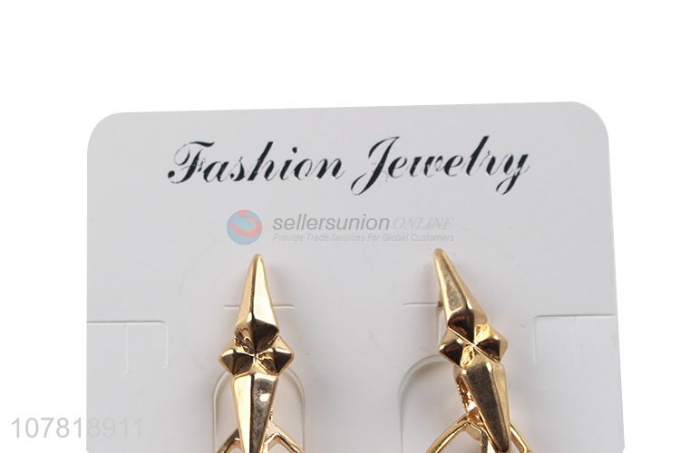 Hot sale creative geometric zinc alloy earrings statement earrings