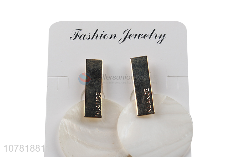 Wholesale women trendy jewlery fashionable imitation shell earrings