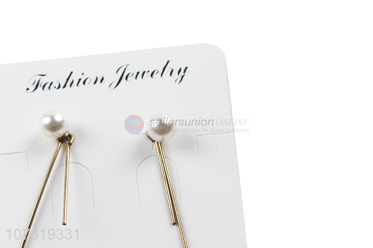 Hot sale simple fashionable pearl earrings women jewelry ornaments