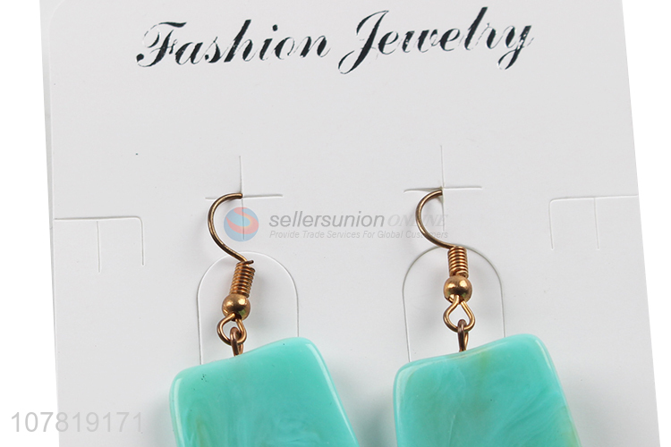 China factory bohemian statement jewelry geometric acrylic earrings