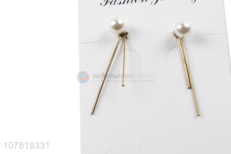 Hot sale simple fashionable pearl earrings women jewelry ornaments