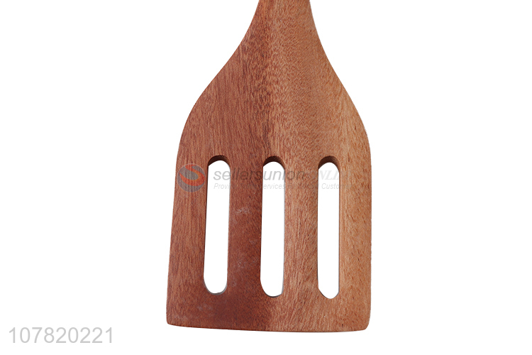 Cheap wholesale kitchen gadgets wooden slotted spatula slotted turner