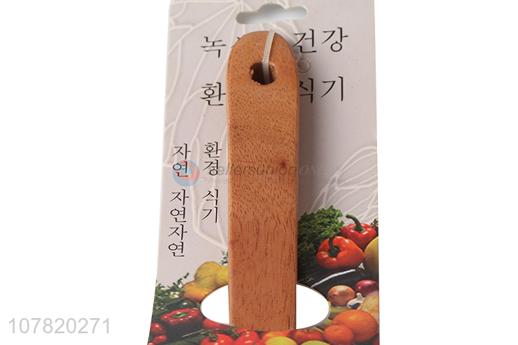 Cheap wholesale kitchen cookware wooden soup spoon cooking ladle