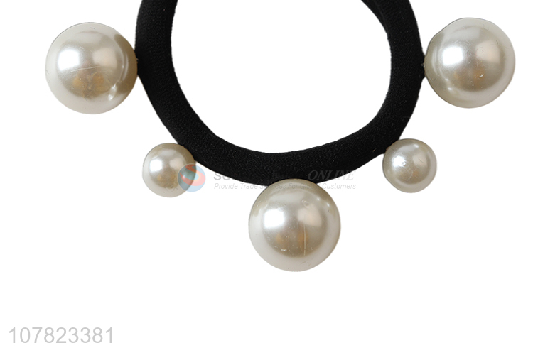 High quality pearl hair tie ties hair ring for women