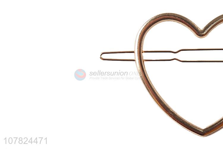 High quality ladies golden hollow hairpin metal hairpin