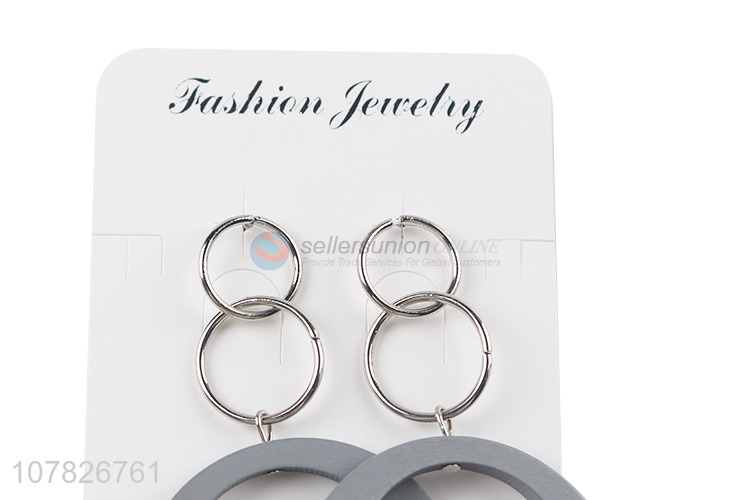 Popular Ladies Stud Earring Circles Pendant Earring