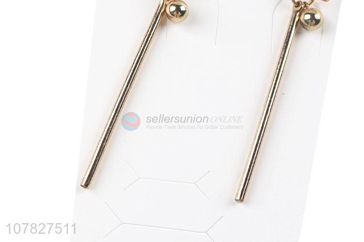 Fashion Simple Metal Rod Earrings Ladies Stud Earrings