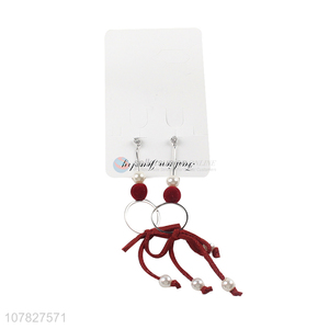 New Arrival Knotted Bowknot Pendant Dangle Earring