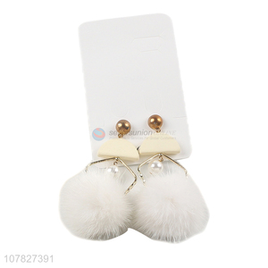 Best Price Fashion Pompon Pendant Earring Ladies Jewelry