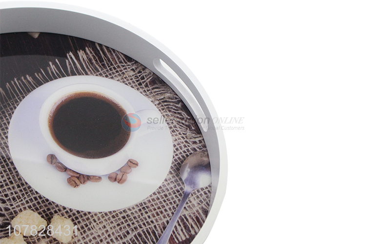 New product large round mdf serving tray table tray coffee trays