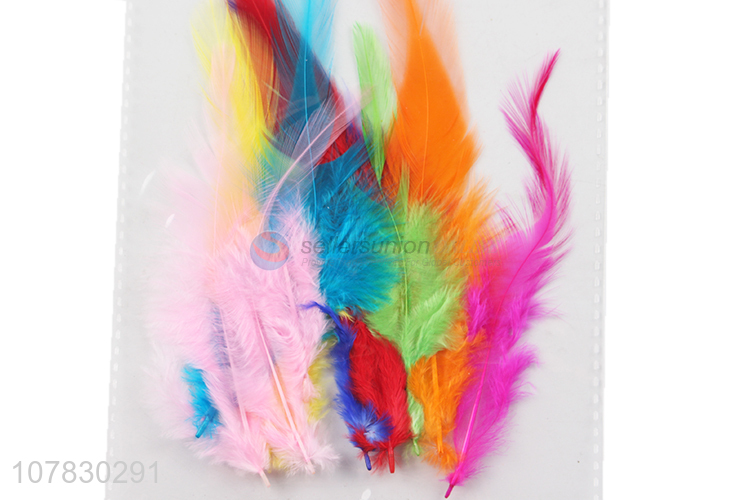 Newest Kids DIY Craft Decorative Colorful Feather