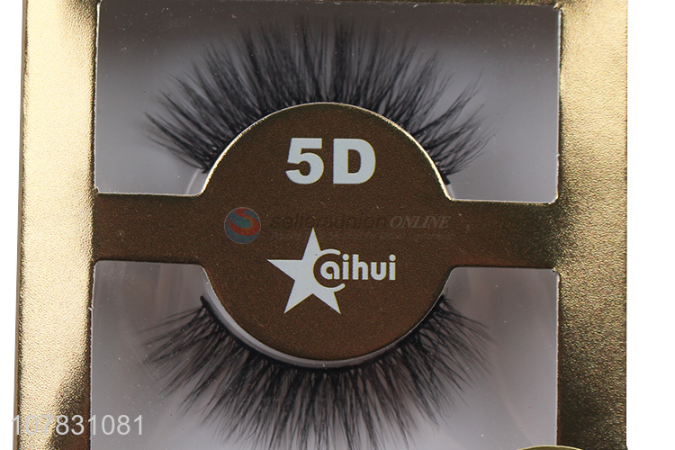 High quality 3D 5D false eyelashes for ladies soft lined eyelashes