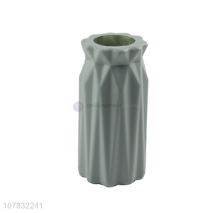 New arrival delicate plastic vase ceramic look flower vase plastic planter