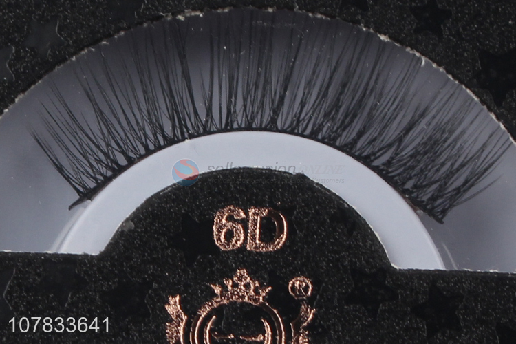 Hot selling 6D faux eyelashes natural handmade silk eyelashes