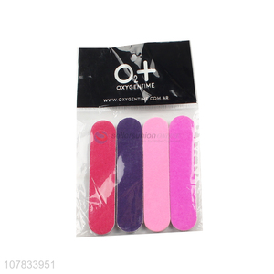 Good Sale 4 Pieces Colorful Nail Polish Nail File Set