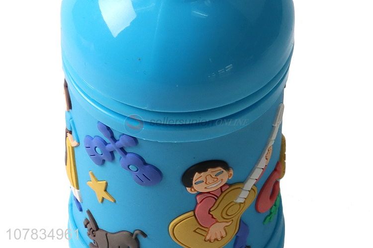 Plastic Water Bottle With Non-Slip Soft Rubber Sleeve