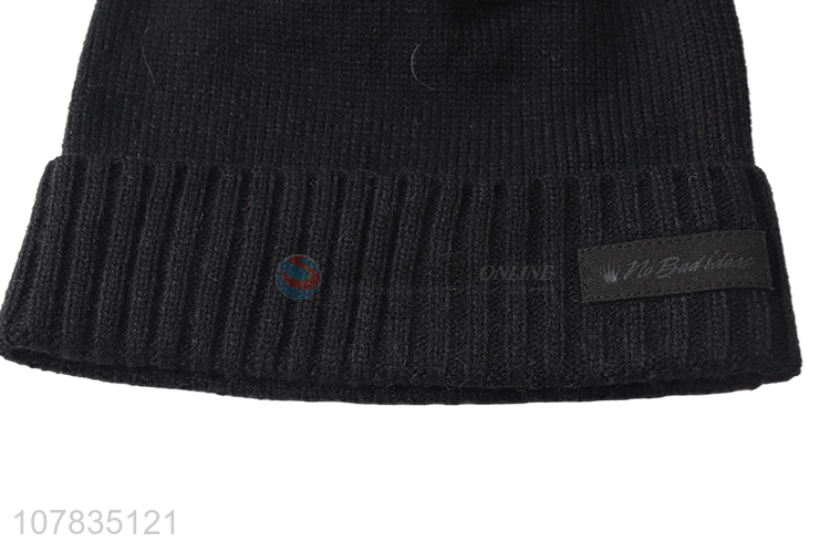 Best selling men winter beanie hat wholesale knitting sport cap