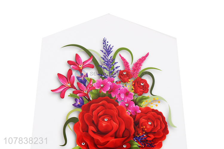 Online wholesale hexagonal flower painting for restaurant decoration