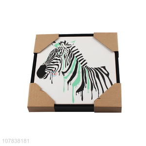 China suppliers zebra oil painting for home wall decoration