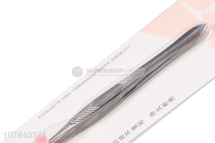 Wholesale stainless steel flat-tipped tweezers eyebrow trimming clip