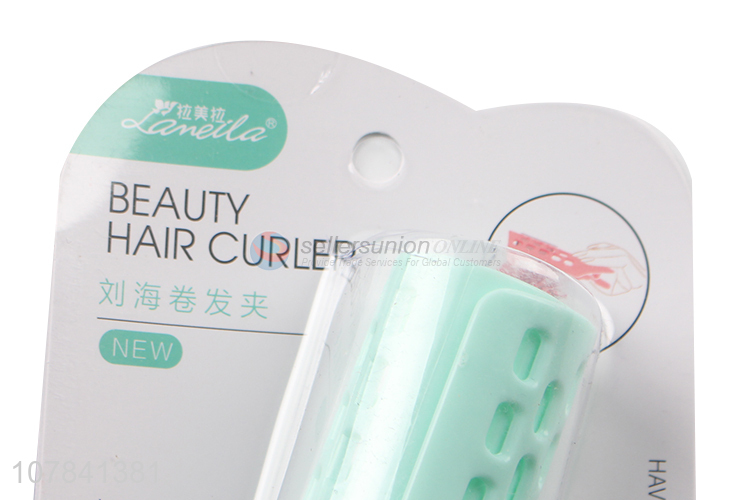 Good quality green plastic curling iron bangs curling tool