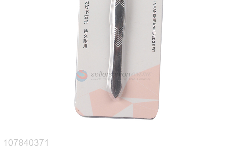 Wholesale stainless steel flat-tipped tweezers eyebrow trimming clip