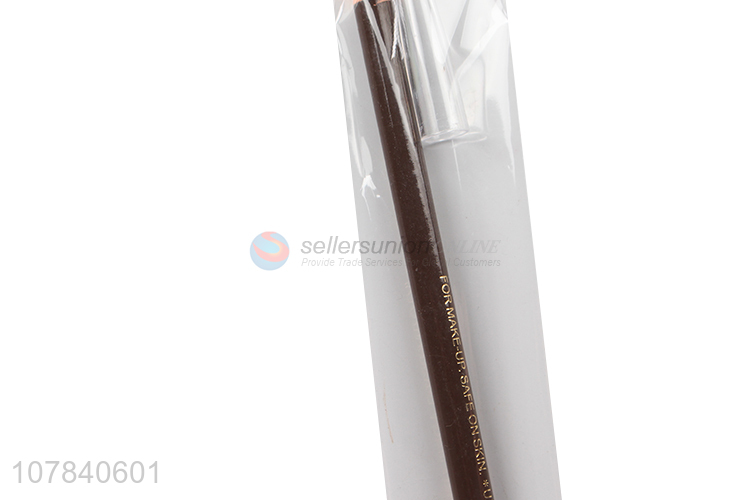 High quality brown wooden eyebrow pencil makeup tools