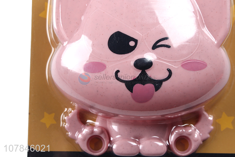 Good wholesale price pink cartoon puppy toothbrush holder