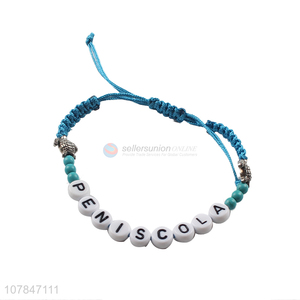 China wholesale blue adjustable friendship bracelet for gifts