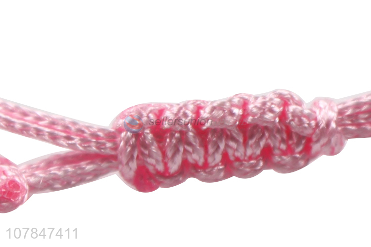 Good selling pink hand woven women jewelry bracelet