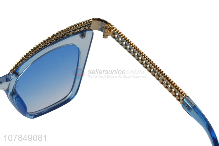 Wholesale Blue Lens Gold Legs Sunglass Best Eyeglasses