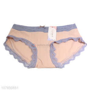 New arrival purple lace seamless panties for ladies