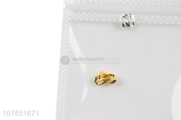 High quality luxury metal nail chains 3D nail art decorations