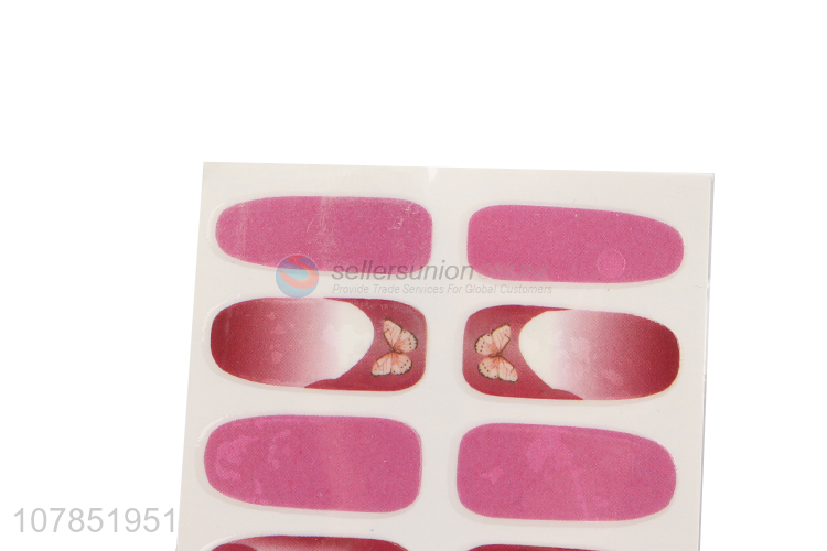 Online wholesale full cover butterfly adhesive nail art sticker