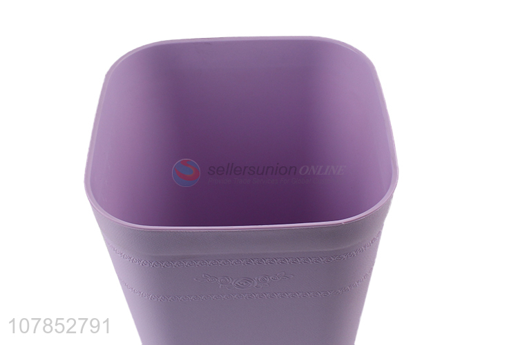 Good price durable purple pp daily use rubbish bin for sale