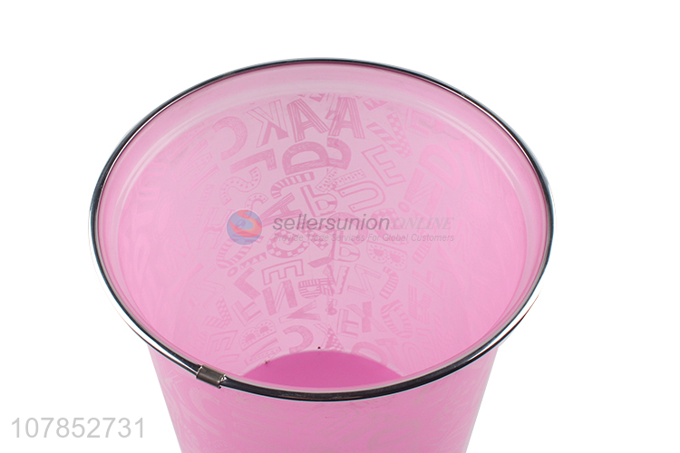 Best sale pink household pp waste bin rubbish bin wholesale