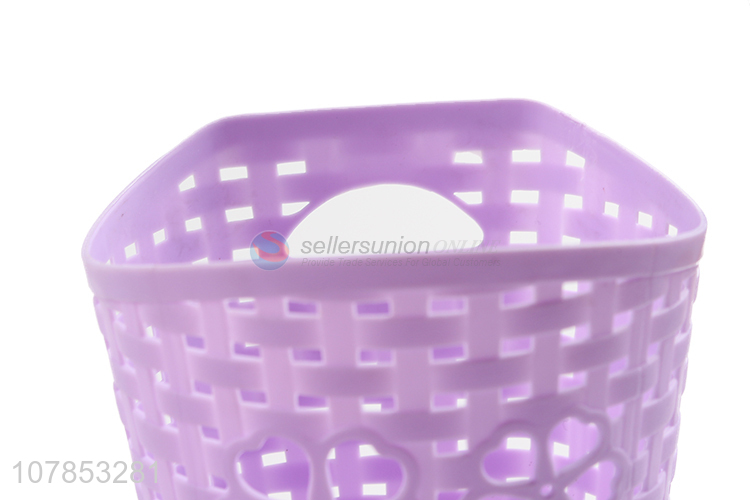 High quality purple household plastic storage basket