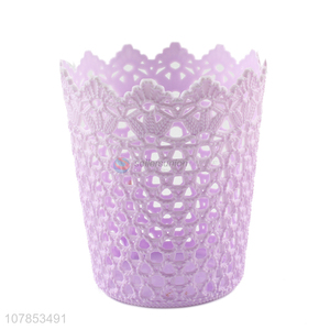 China export purple plastic basket hollow storage basket