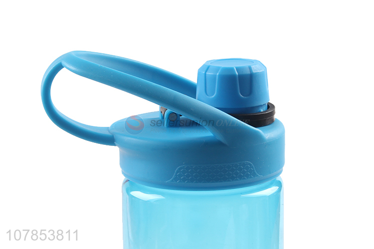 Hot sale blue transparent plastic water bottle large capacity portable sports bottle