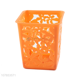 China wholesale orange square plastic storage basket