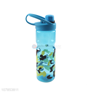 Hot sale blue transparent plastic water bottle large capacity portable sports bottle