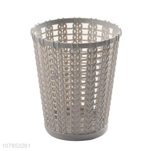 New design grey plastic basket household trash can