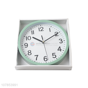 Hot product colorful simple round plastic wall clock quartz clock