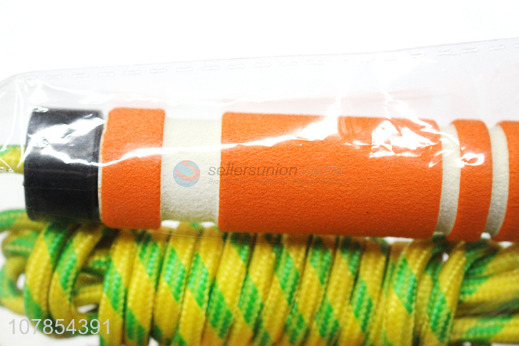 High qualitycomfortable sponge handle lightweight training skipping rope jump rope